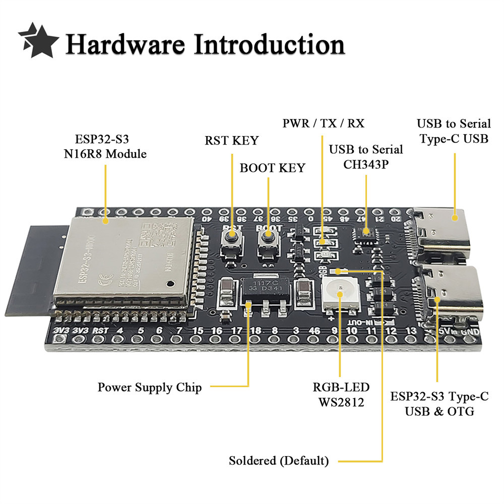 ESP32 S3 Development Boards wi - Esp32 S3 Development Board Lot ulasan dan harga