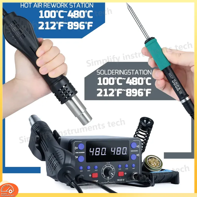 775W Soldering Station 2 in 1  - Hot Air Rework Station T12 ulasan dan harga