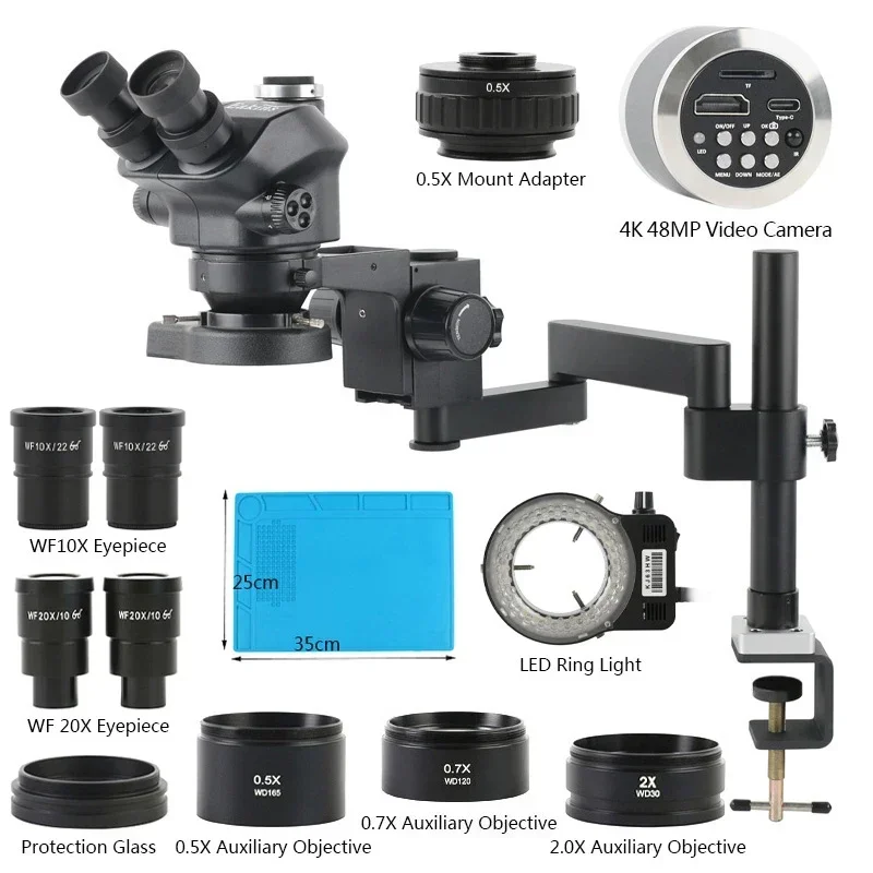 3.5X-200X Zoom Trinocular Arti - Stereo Trinocular Microscope Pcb ulasan dan harga