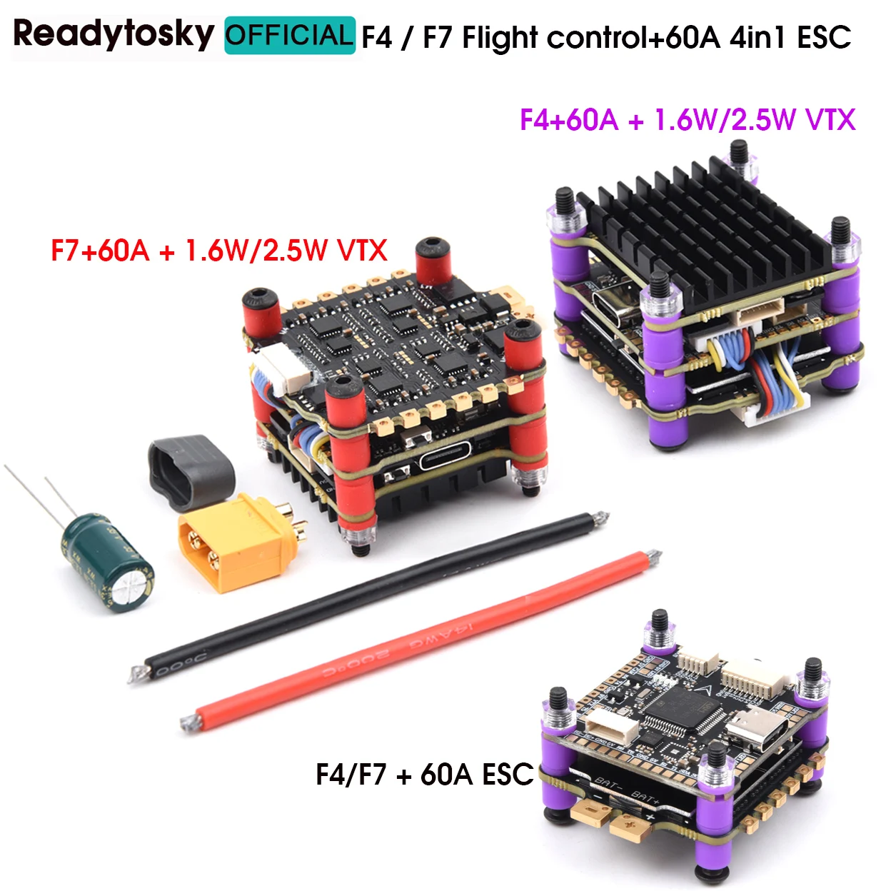 4.9G-5.8G 1.6W / 2.5W VTX + F7 - Fpv Flight Controller F7 Stack 60A ulasan dan harga