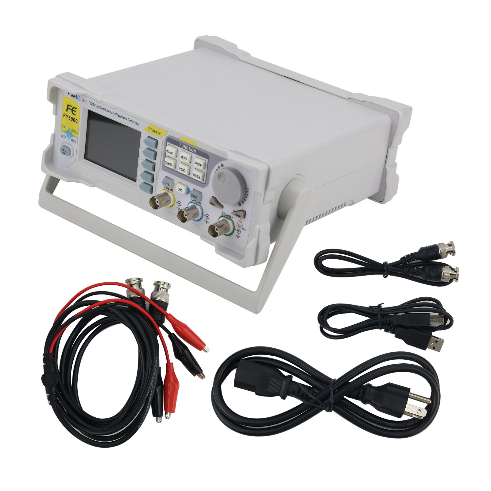 FY6900-50M 50MHz 2-Channel Fun - Function Arbitrary Waveform Generator ulasan dan harga