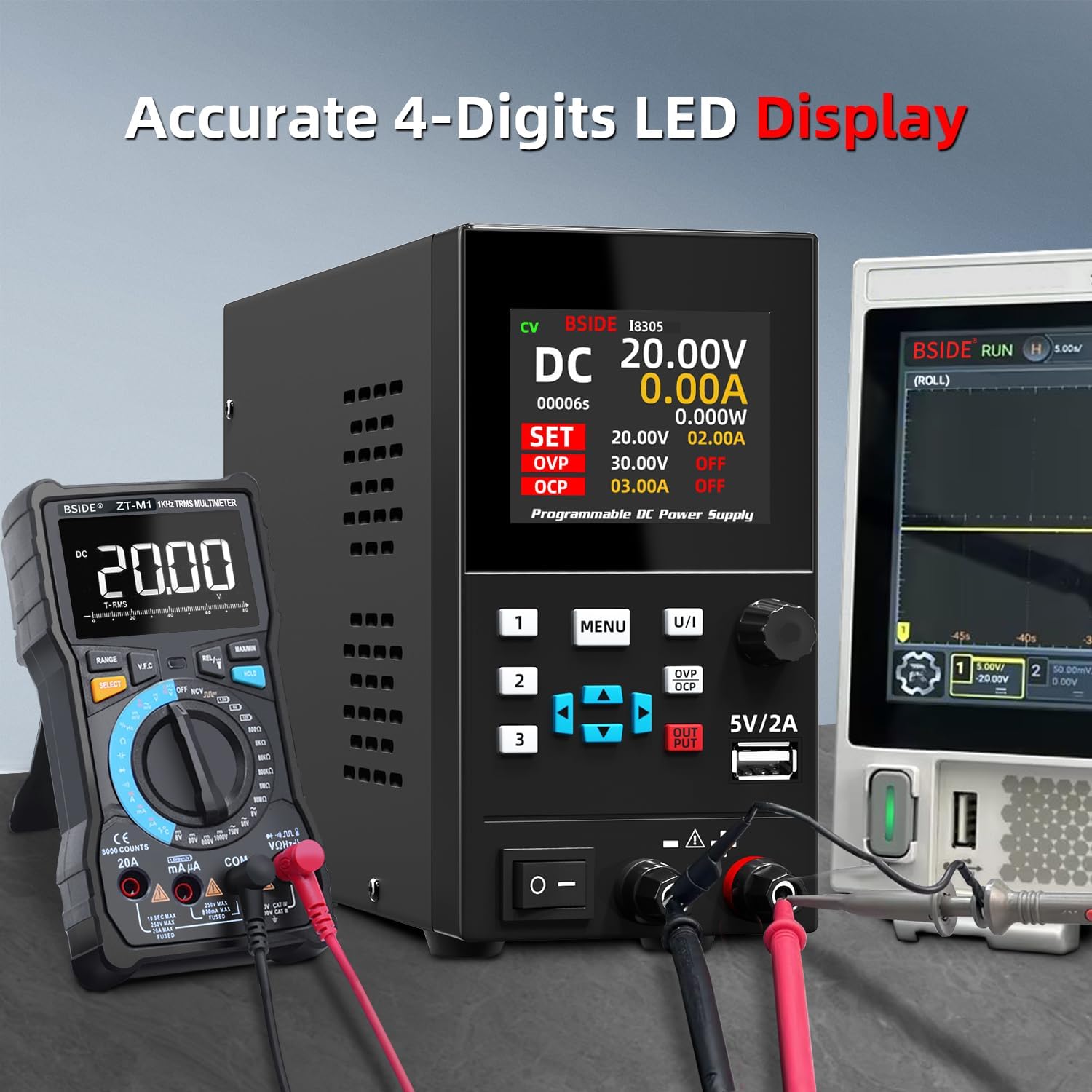 BSIDE DC Laboratory Regulated  - Programmable Dc Power Supply 30V 10A ulasan dan harga