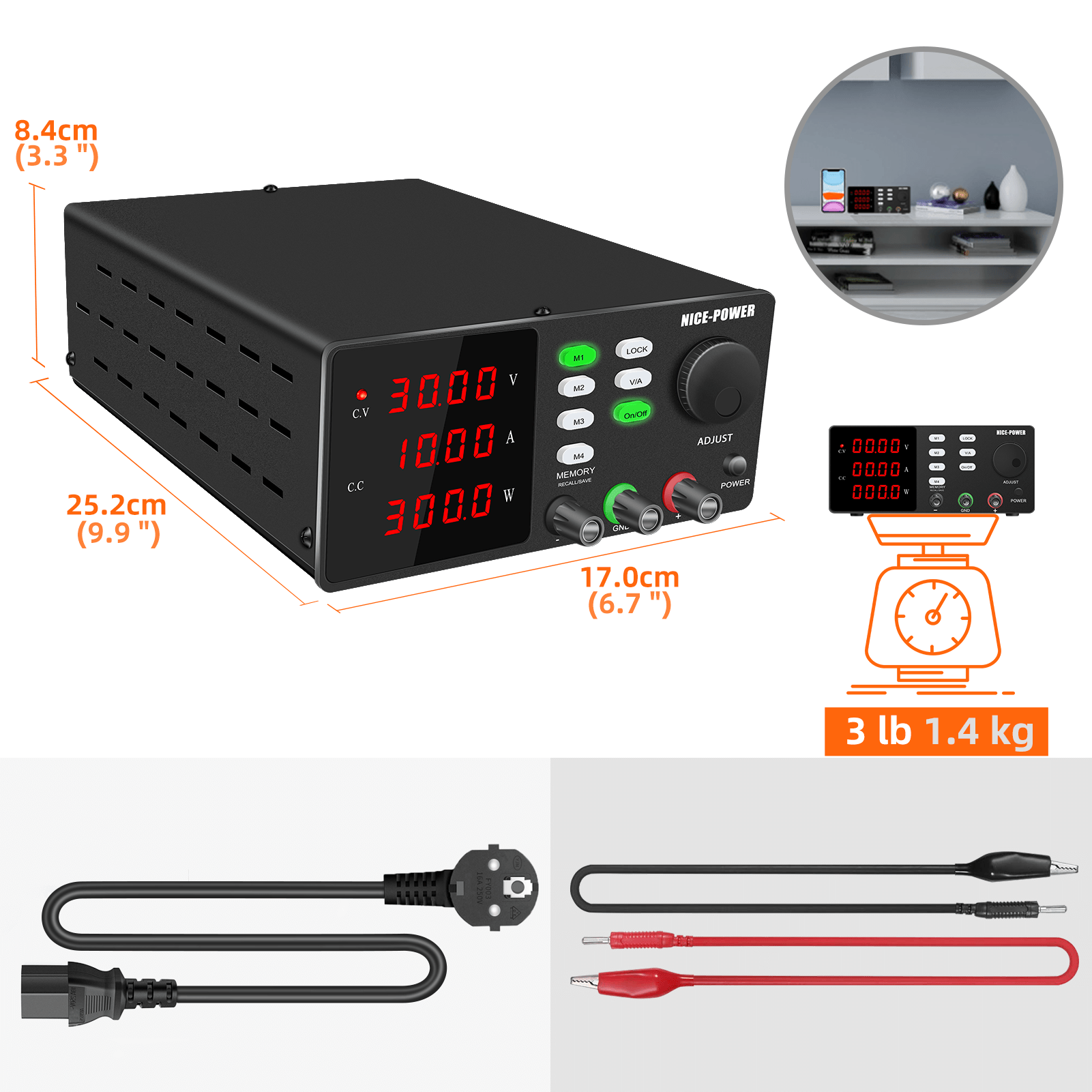 NICE-POWER RS232 Programmable  - Programmable Dc Power Supply 30V 10A ulasan dan harga