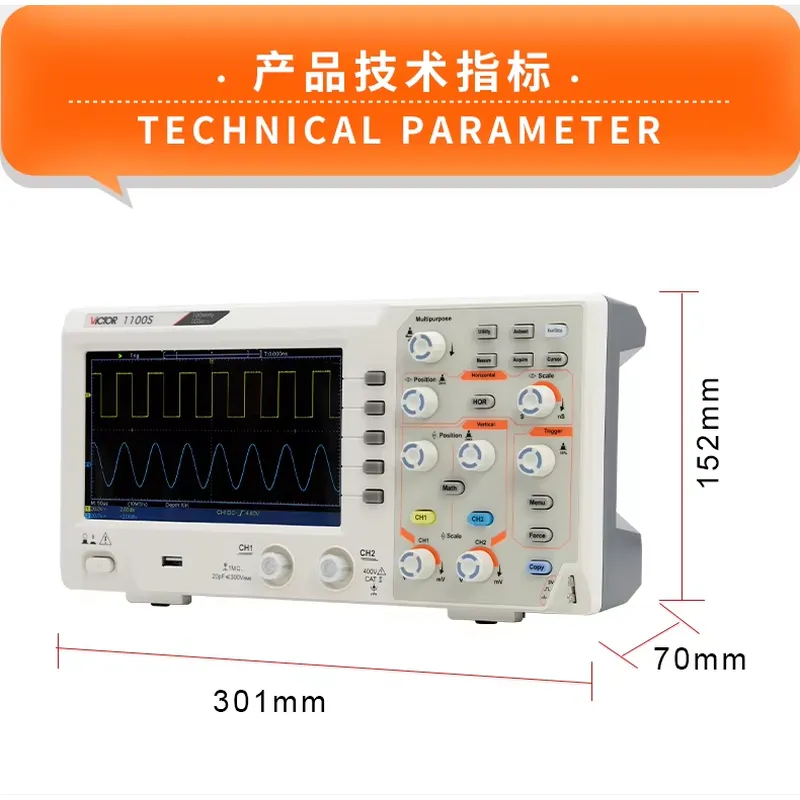 VICTOR 1100S 100 MHz Bandwidth - Digital Storage Oscilloscope 100Mhz ulasan dan harga