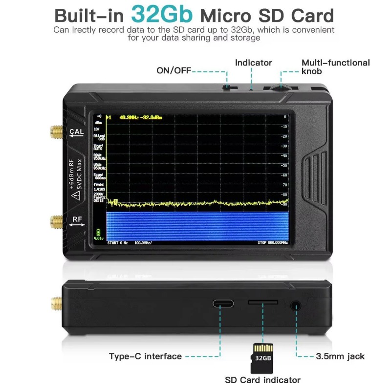 New Handheld Tiny Spectrum Ana - Signal Generator Spectrum Analyzer ulasan dan harga